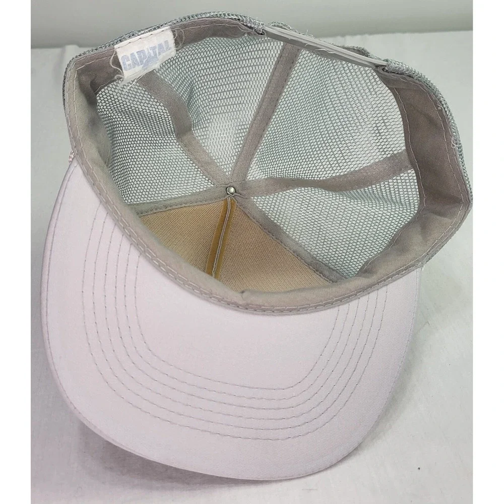 Coors Light Gray Snapback Hat Trucker Foam Mesh Vintage Beer Baseball Cap EUC